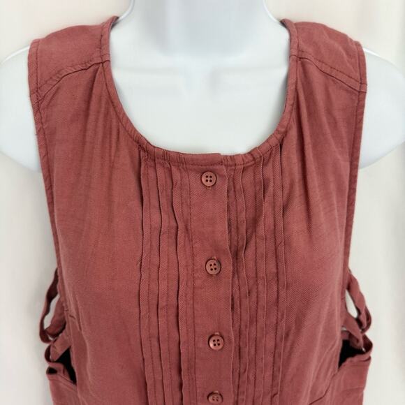 NWT Free People Moonshine Linen Dress Size Medium - Picture 2 of 12